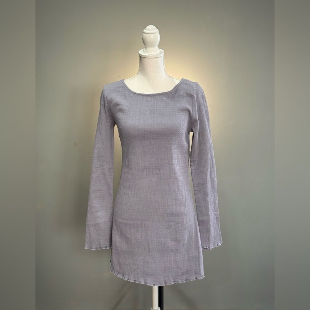 Bluish Purple Free People Eliza Scalloped Hem Dress Size M NWT